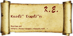 Kozó Eugén névjegykártya